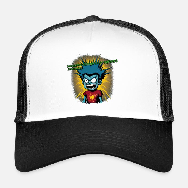 Connexion Interrompue 01 - Casquette trucker - blanc/noir