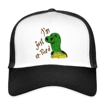 InJustReTired - Trucker Cap - white/black - Front