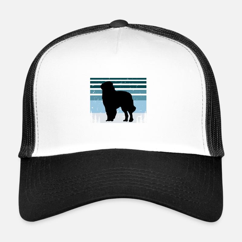 Chien de berger des Carpates Silhouette Rétro Coucher de soleil Casquette trucker 