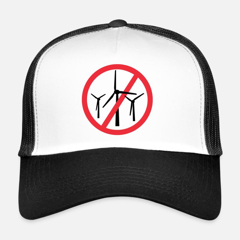 Arrêtez les éoliennes, non aux parcs éoliens Casquette trucker 