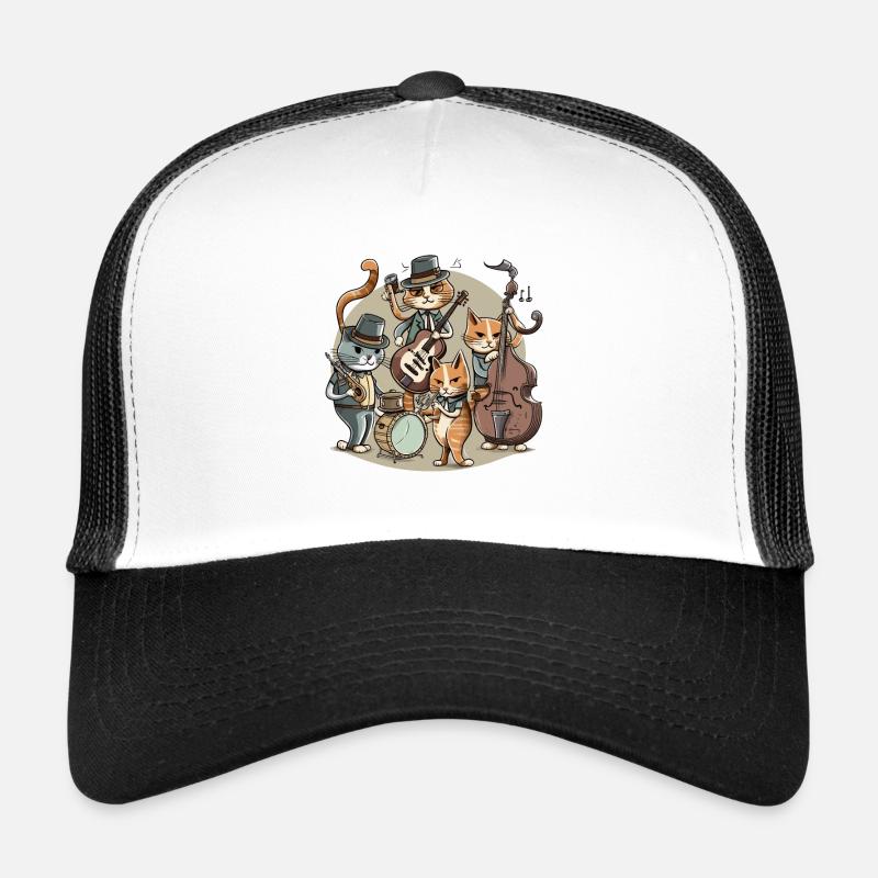 Feline Jazz Trio Trucker Cap