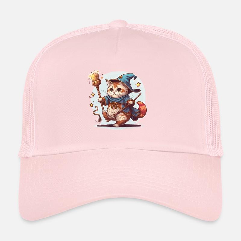 Feline Magician Trucker Cap