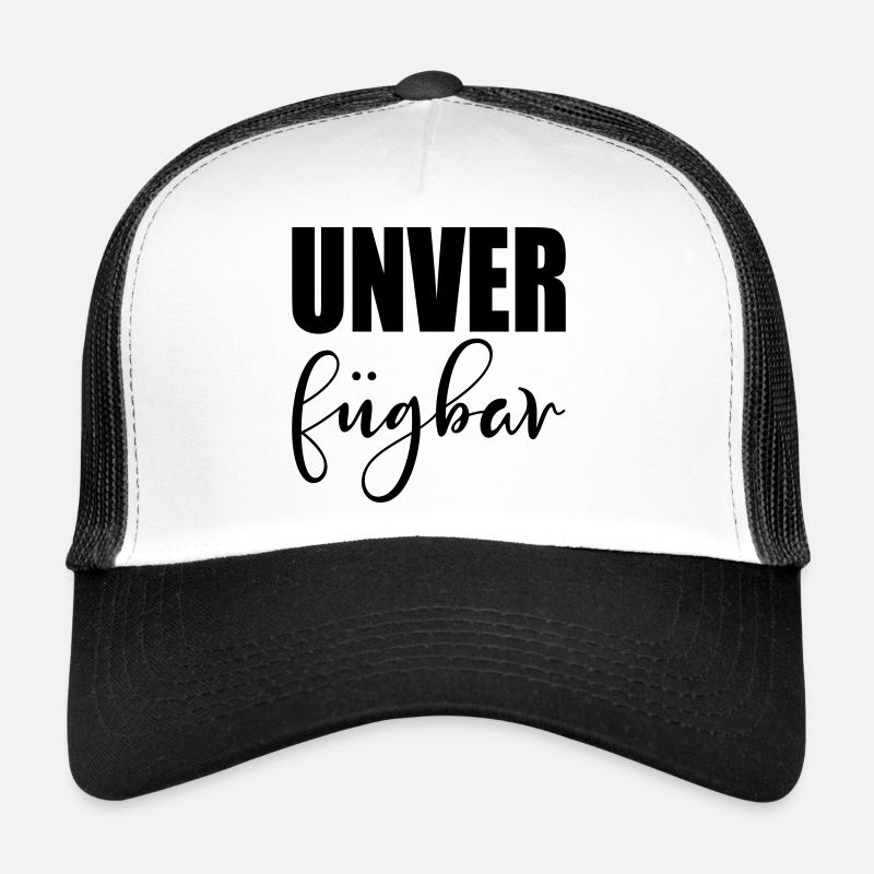 SCHRIFTZUG UNVERFÜGBAR - STATUS - Trucker Cap - Weiß/Schwarz
