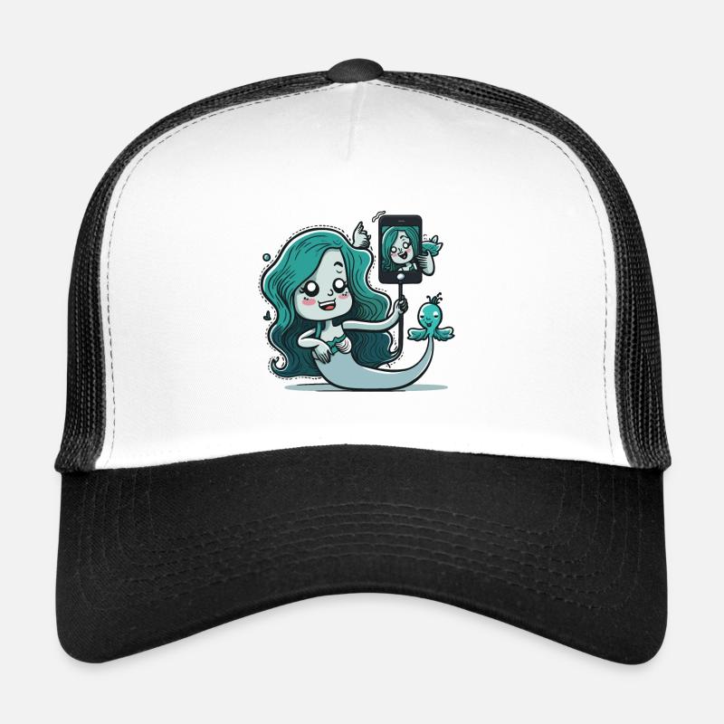 Sirène aimant les selfies Casquette trucker 