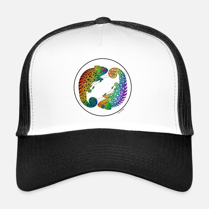 Pride chameleon - Trucker Cap - white/black