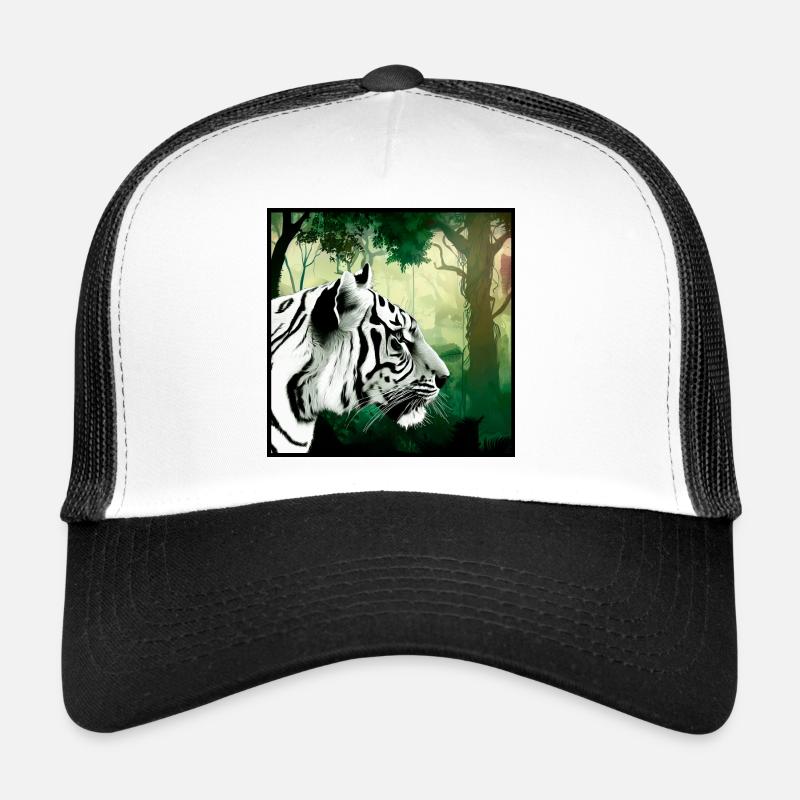Tigre blanc Casquette trucker 