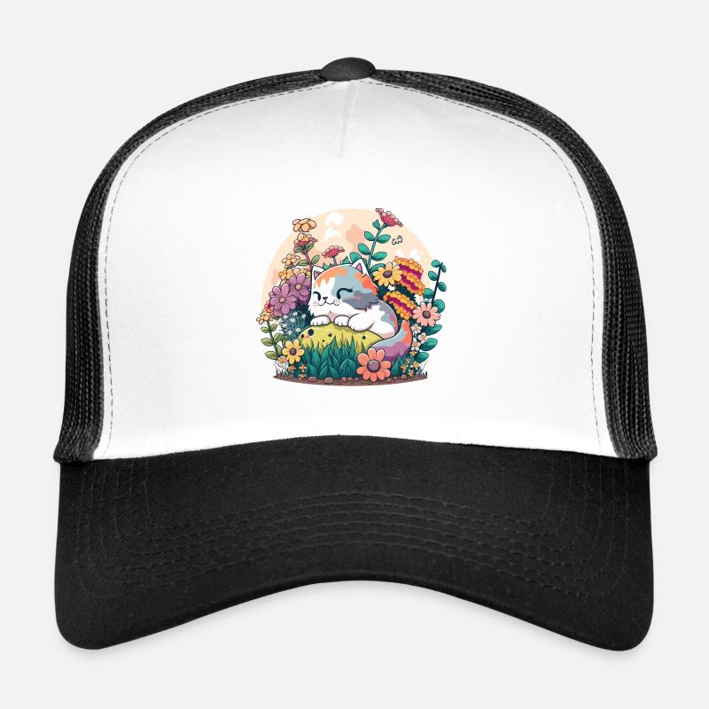 Chat de jardin Casquette trucker 