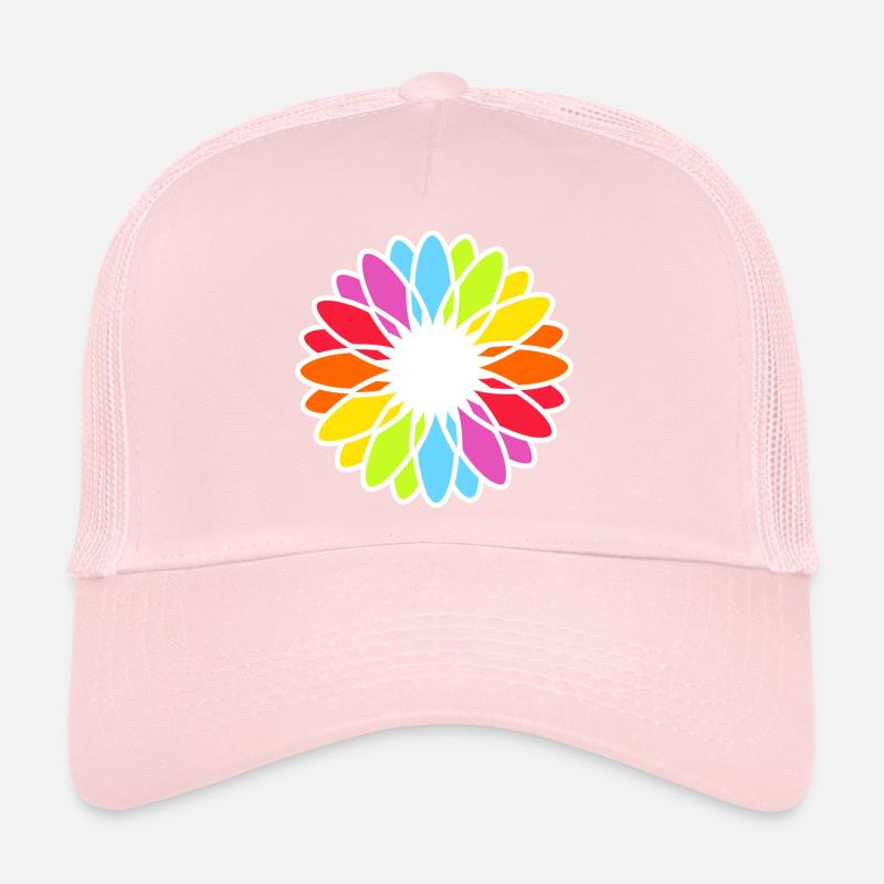 Regenbogen Blüte Mandala Trucker Cap