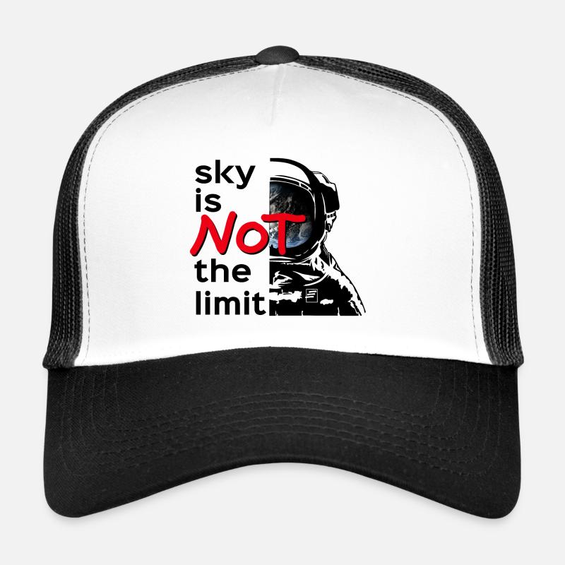 sky is Not the limit black - Trucker Cap - Weiß/Schwarz