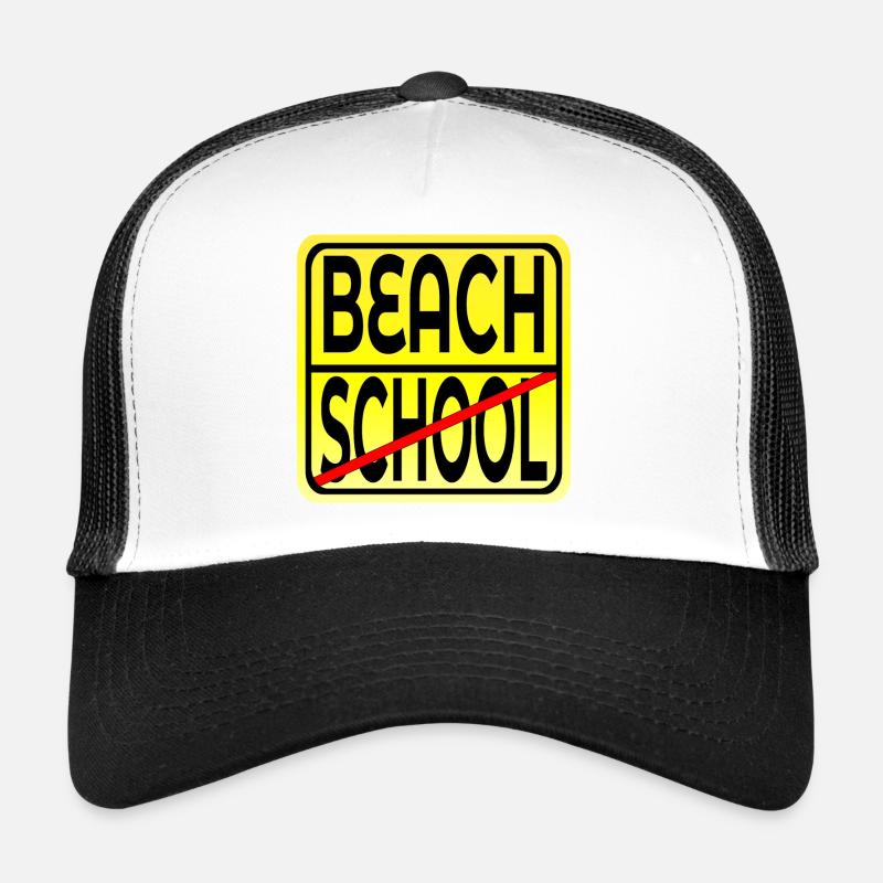 FIN DE L’ÉCOLE VACANCES D’ÉTÉ VACANCES À LA PLAGE Casquette trucker 