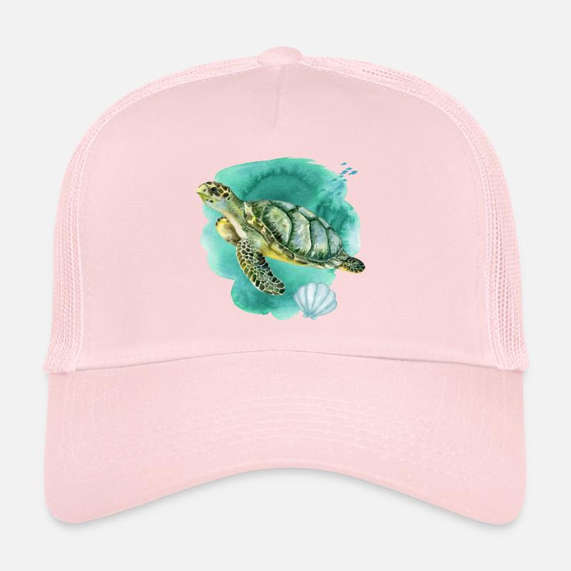 Tortue de mer dans l’océan Casquette trucker 