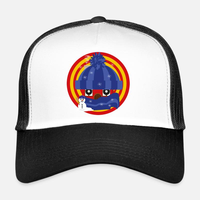 Häuschens Plausch im Winter - Trucker Cap - Weiß/Schwarz