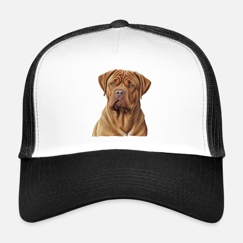 Bordeaux Dogge - Trucker Cap - Weiß/Schwarz
