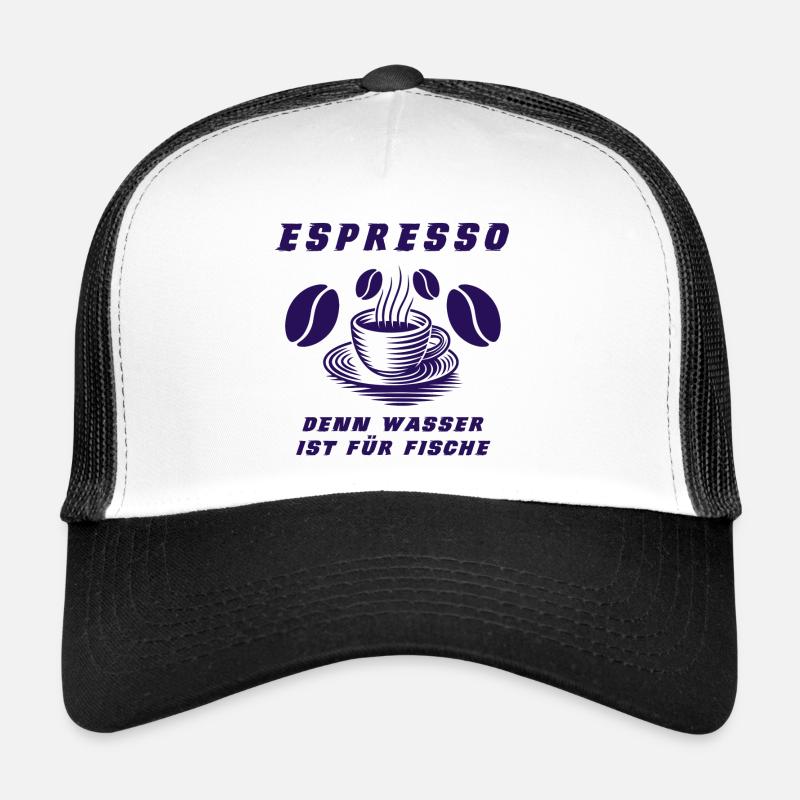 Espresso Design - Trucker Cap - Weiß/Schwarz