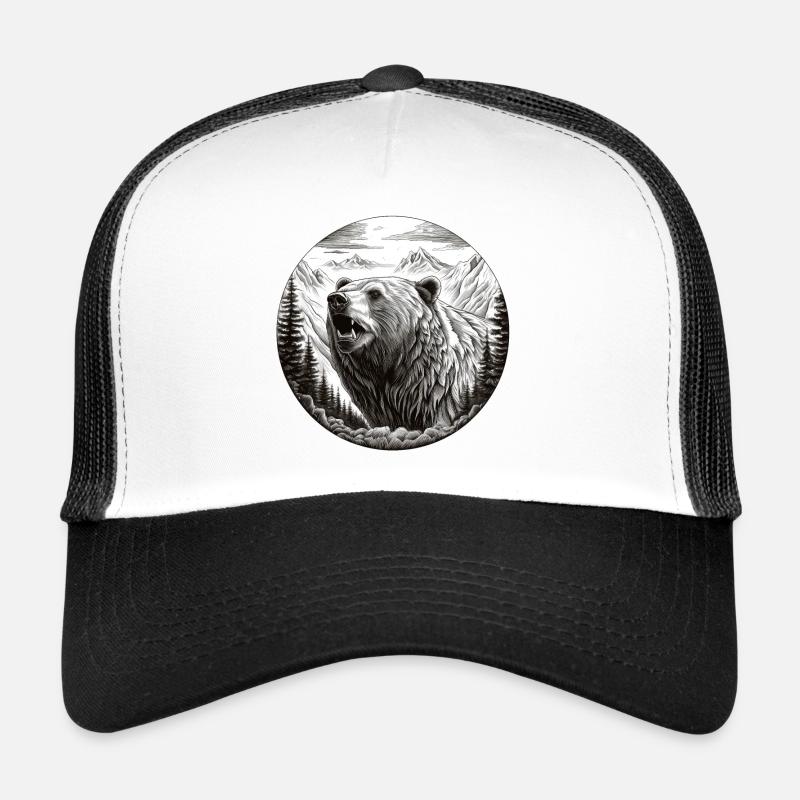 Grizzly Bär - Trucker Cap - Weiß/Schwarz