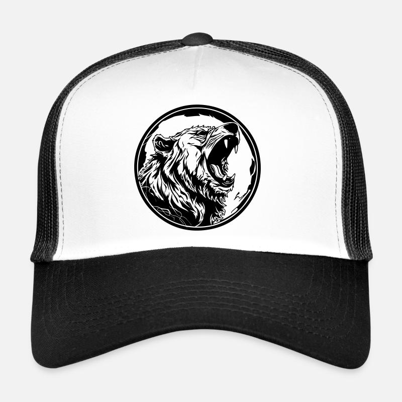 Grizzly Bär - Trucker Cap - Weiß/Schwarz