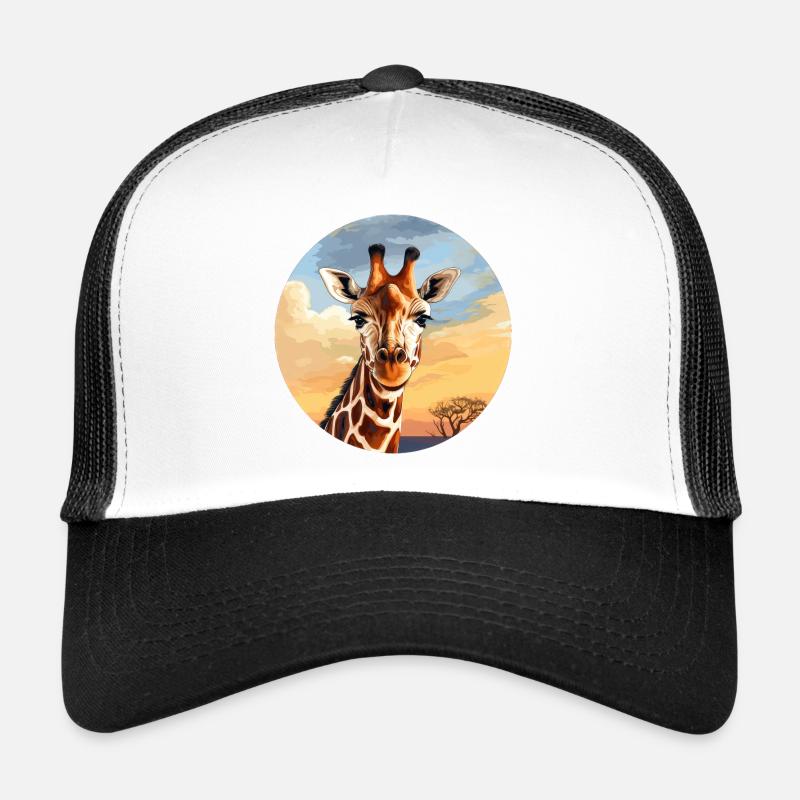 Giraffe - Trucker Cap - Weiß/Schwarz