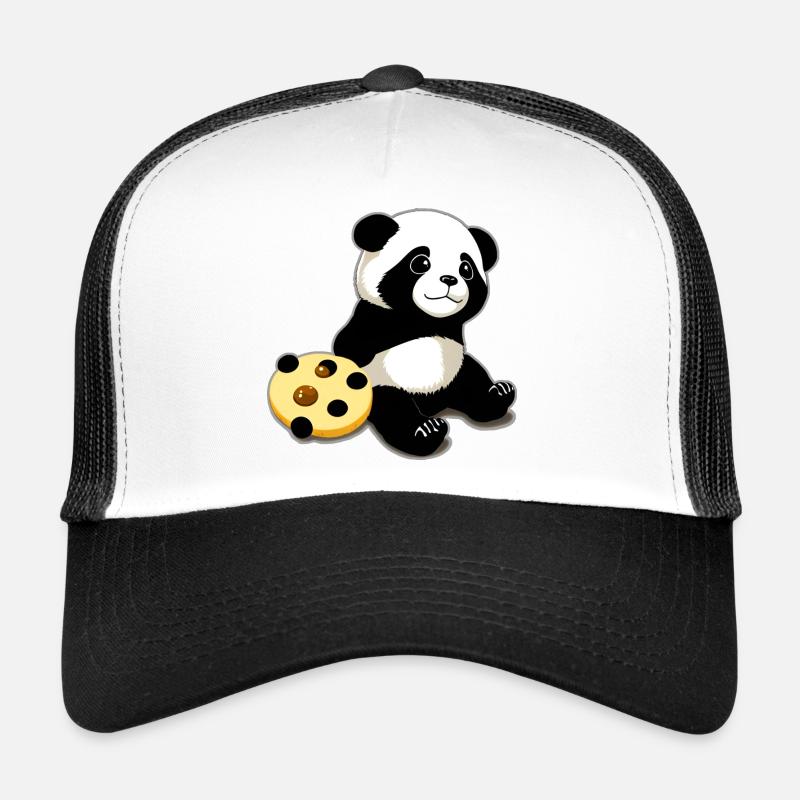 Cute panda bear with biscuits Trucker Cap