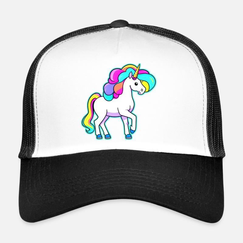 Buntes Regenbogen Einhorn Trucker Cap