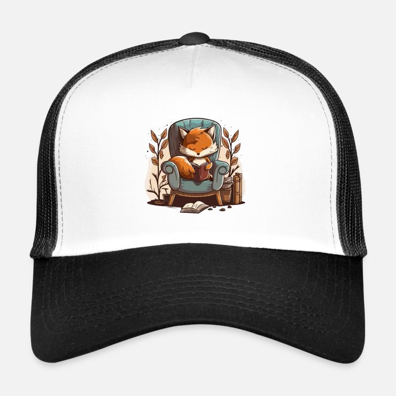 Foxy Reader - Casquette trucker  - blanc/noir