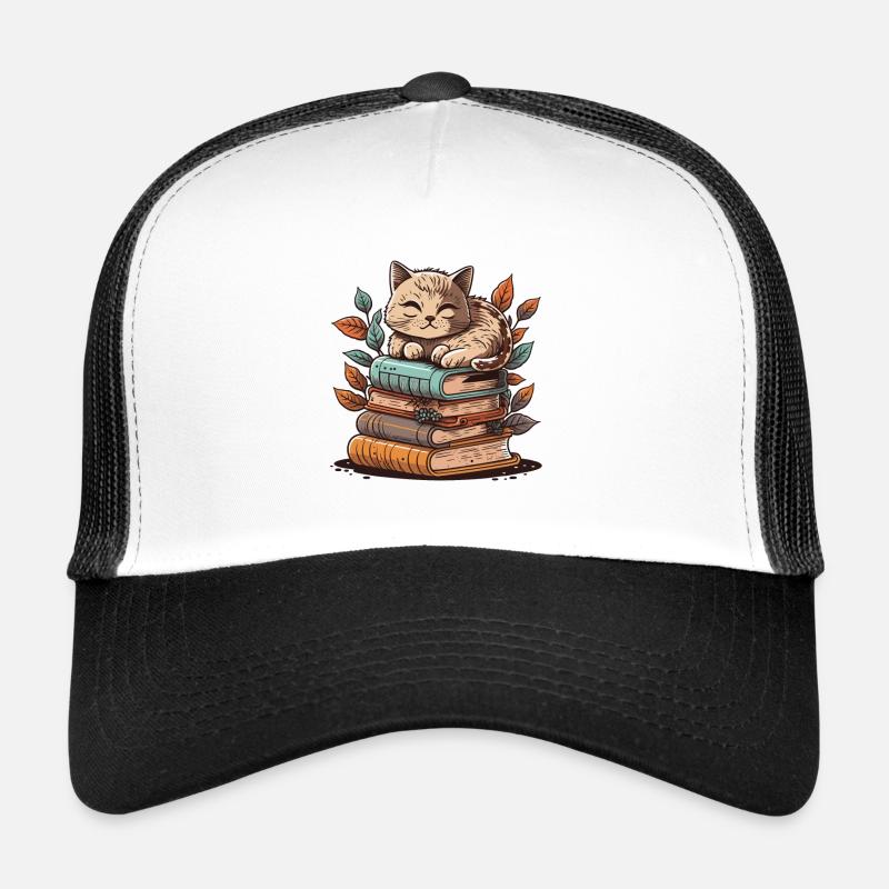 Le chat livresque Casquette trucker 