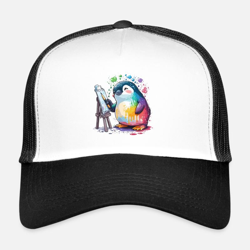 Künstlerischer Pinguin Trucker Cap