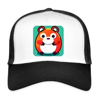 Cute cute fat hamster - Trucker Cap - white/black - Front