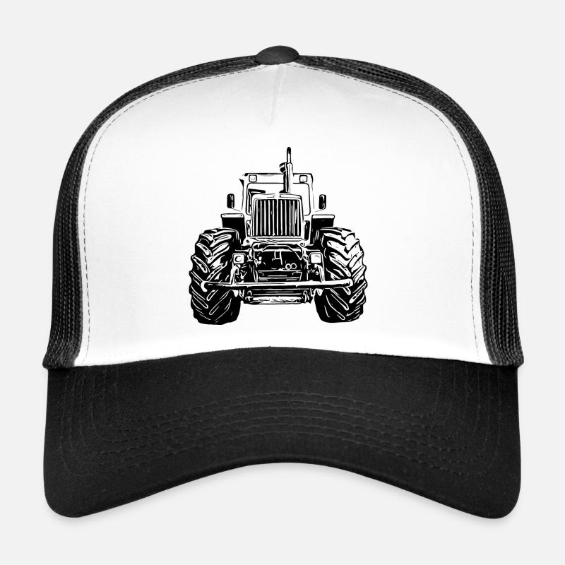 MB trac Front - Trucker Cap - Weiß/Schwarz