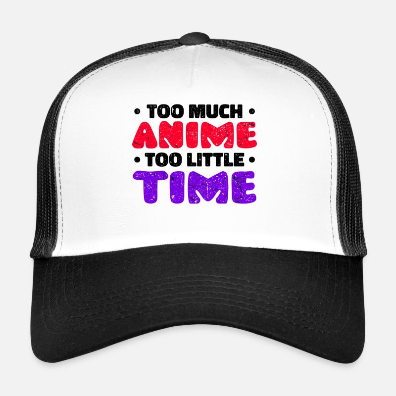 Anime Statement Trickfilm Manga Comic Mangastyle - Trucker Cap - Weiß/Schwarz