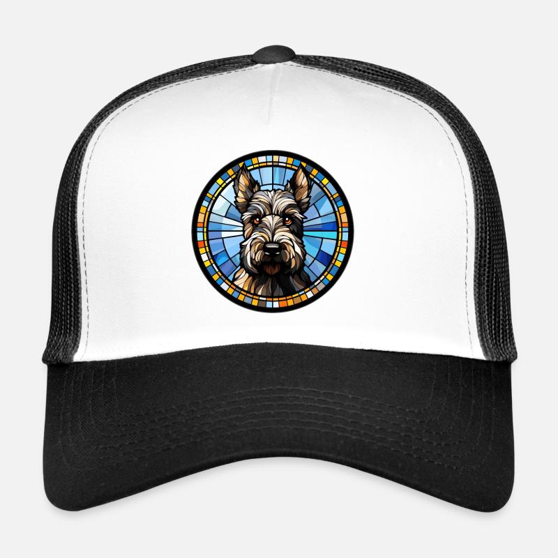 Schottischer Terrier Hunderasse Aquarellglas Trucker Cap