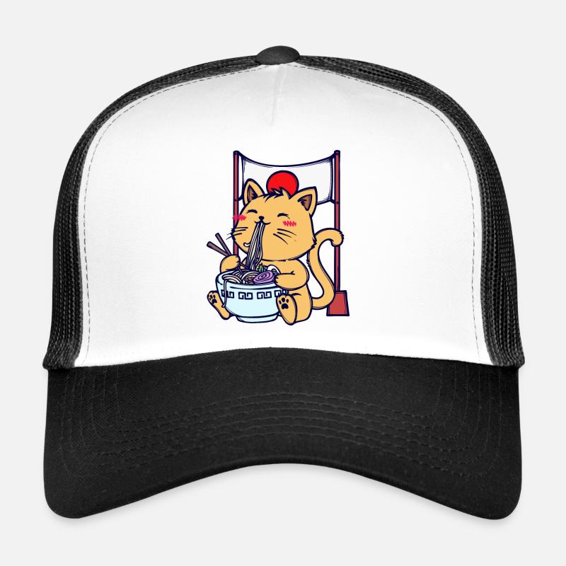 Cat Ramen Japonais Mangastyle Anime Manga Comic Casquette trucker 