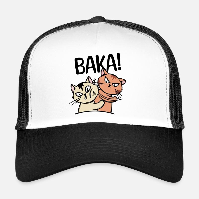 Baka Manga Cat Anime Comic Animation Dicton Casquette trucker 