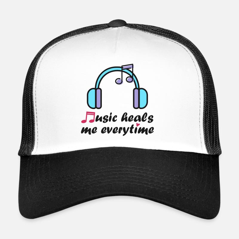 La musique me guérit à chaque fois Casquette trucker 