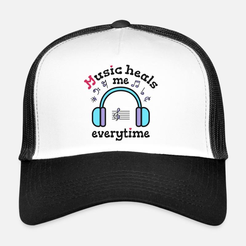 La musique me guérit à chaque fois Casquette trucker 