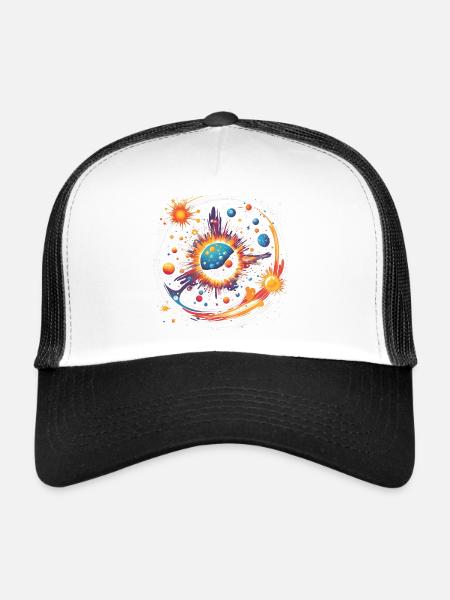 Big Bang - Casquette trucker  - blanc/noir - Devant