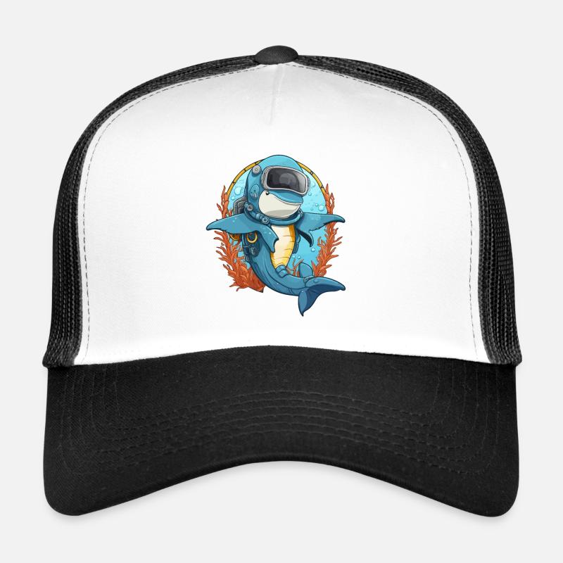 Dolphins Deep Sea Adventures Trucker Cap