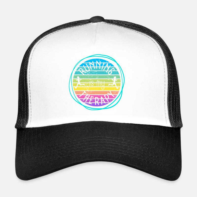 Running is my therapy Retro Sunset Trucker Cap