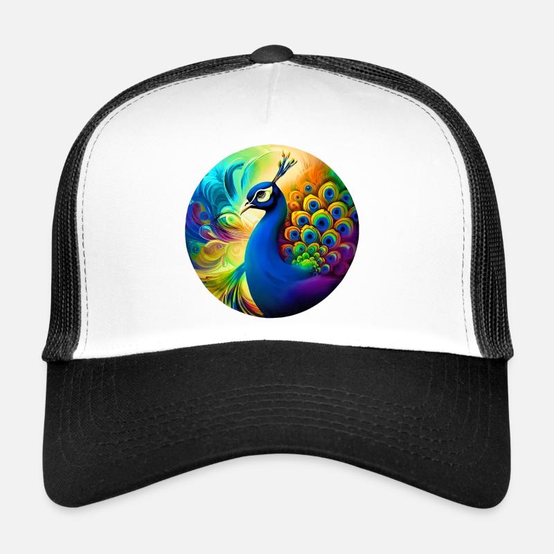 Paon - Casquette trucker  - blanc/noir