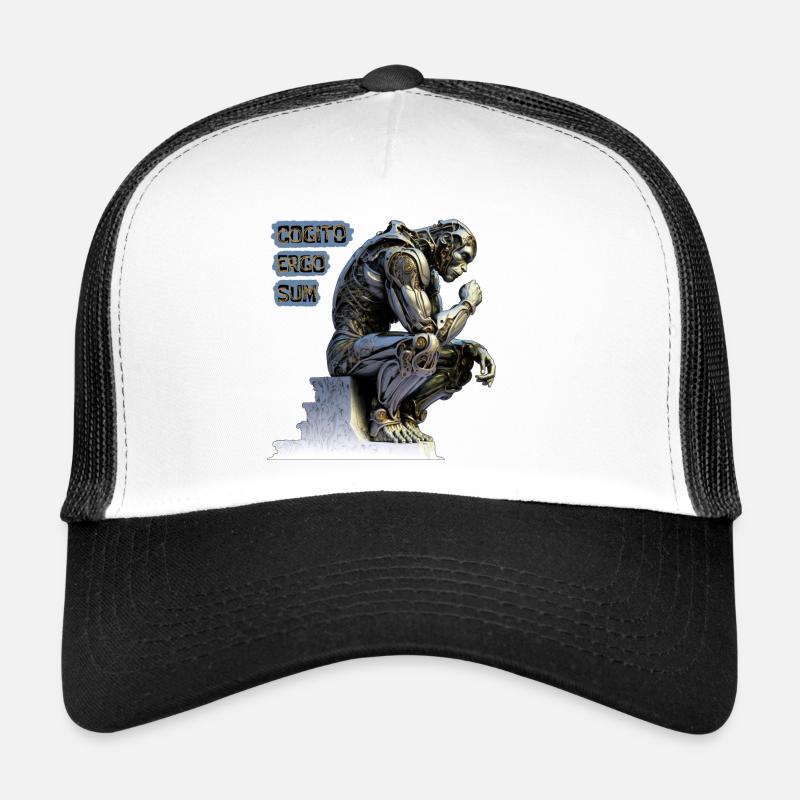 Cogito 02 - Cyborg Thinker Cogito Ergo Sum - Trucker Cap - white/black
