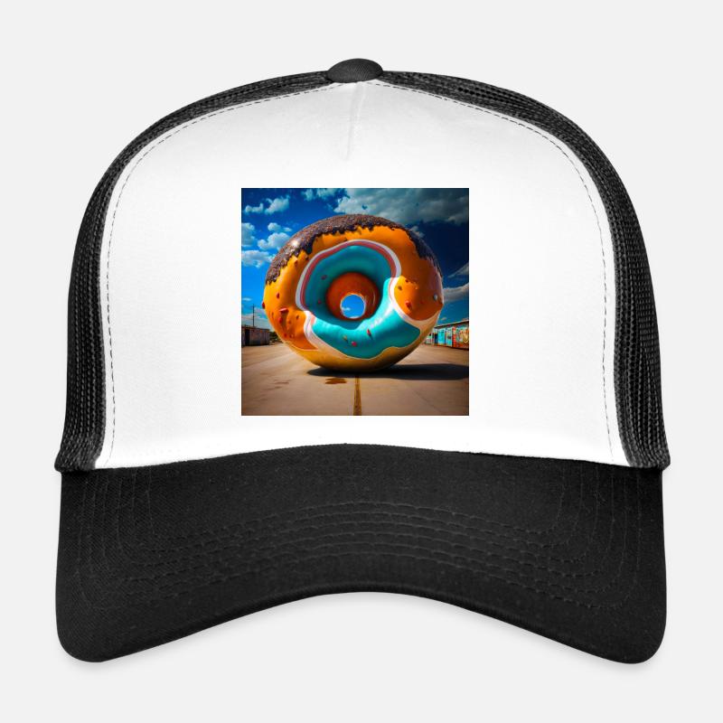 Mega Donut 01 - Trucker Cap - white/black