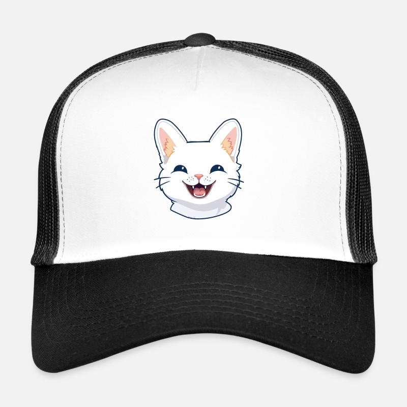 Mignon chat coloré aquarelle illustration d’animaux Casquette trucker 