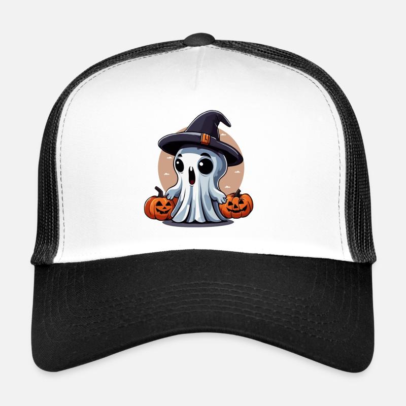Little Ghost with Pumpkins Trucker Cap