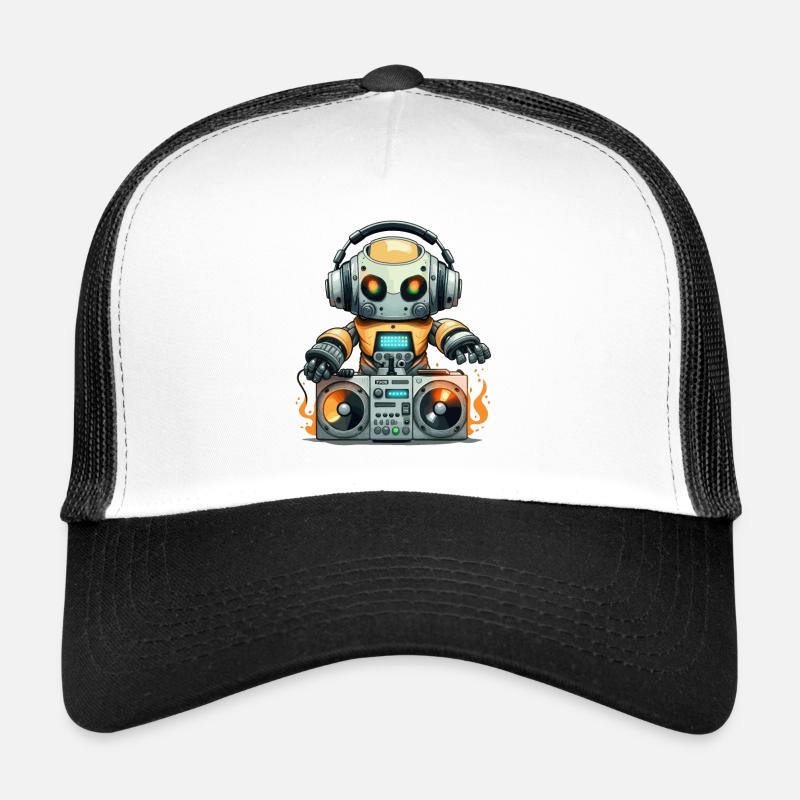 DJbot - Trucker Cap - Weiß/Schwarz