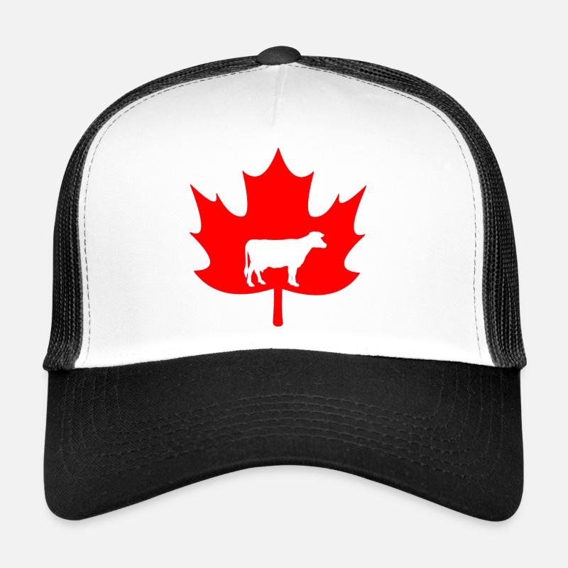 Canada maple leaf cow logo Trucker Cap