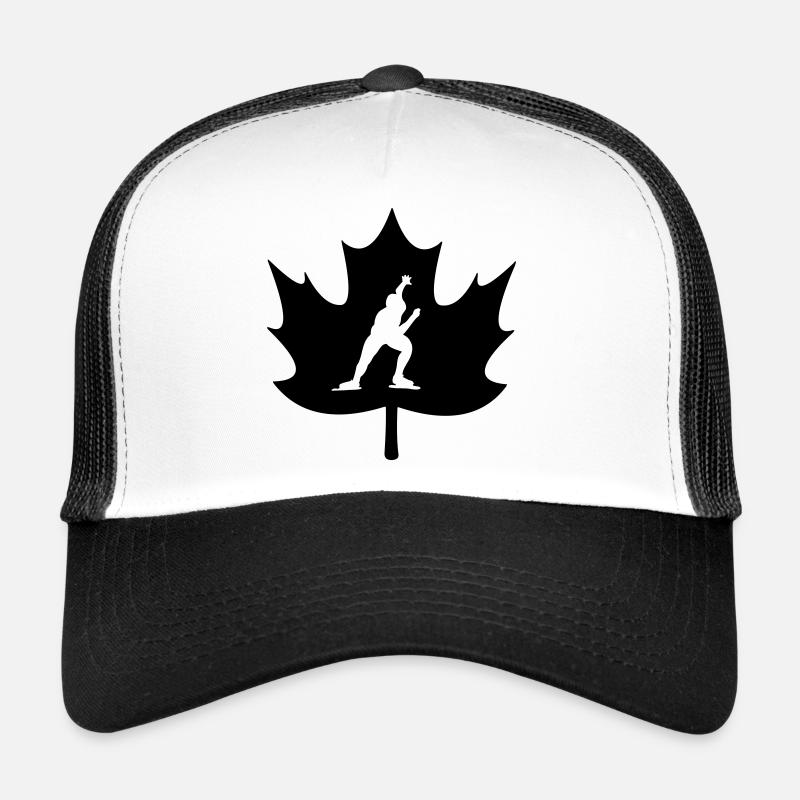Logo du patinage à la feuille d’érable du Canada Casquette trucker 