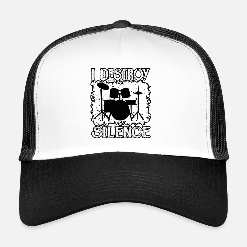 Drummer destroys silence Trucker Cap