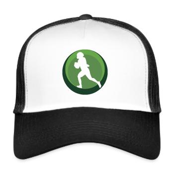 Football américain Footballeur Football américain - Casquette trucker  - blanc/noir - Devant