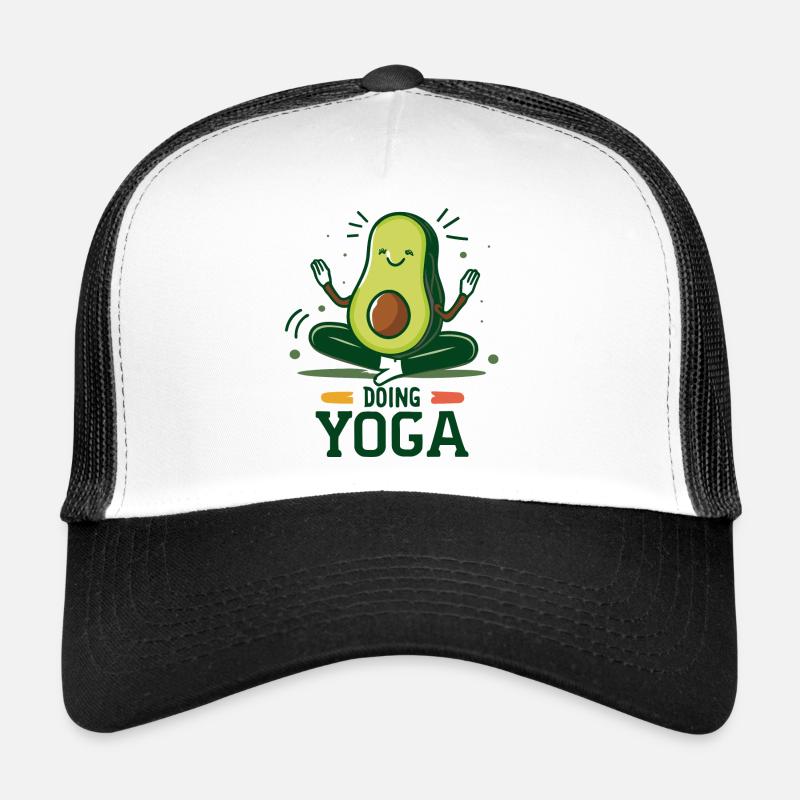 Doing Yoga Avocado Meditation Trucker Cap