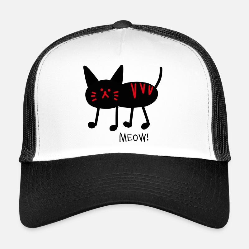 meow! schwarz Trucker Cap