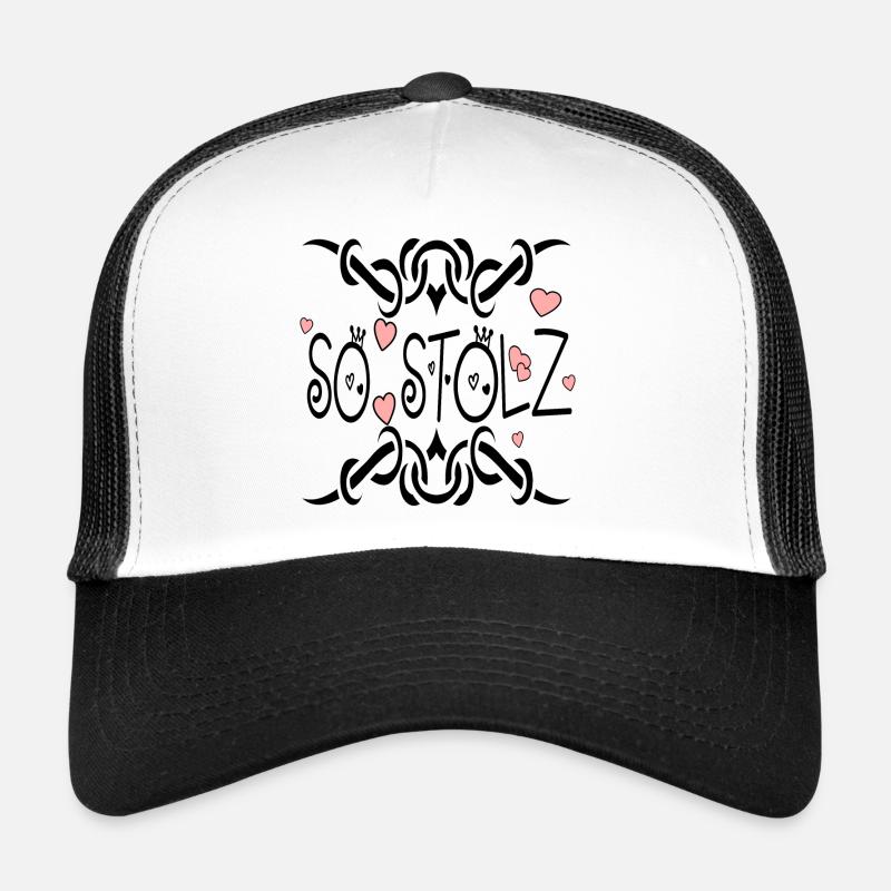 SO STOLZ SPRÜCHE - Trucker Cap - Weiß/Schwarz